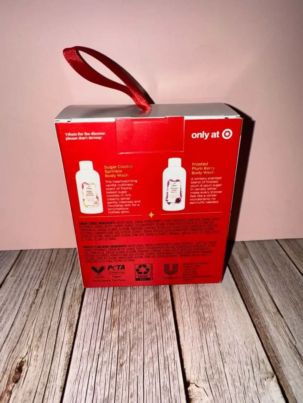 2- Dove Beauty Limited Edition Holiday Treat Mini Body Washes Giftpack - - Picture 2 of 4
